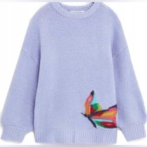 Zara - Girls Lavender Butterfly 🦋🦋🦋 Sweater- Size 13-14 - NWT